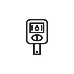 Blood Checker Test Outline Icon