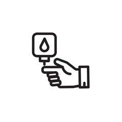 Blood Checker Test Outline Icon