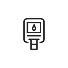 Obraz premium Blood Checker Test Outline Icon