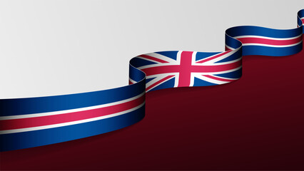 England ribbon flag background.