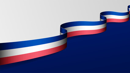 France ribbon flag background.
