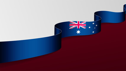 Australia ribbon flag background.