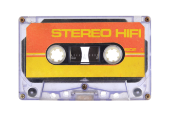 cassette tape isolated with clipping path
