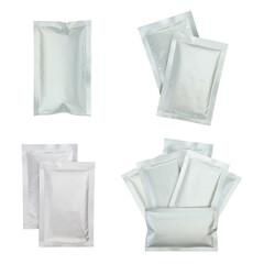 set of plastic package isolated with clipping path