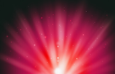 Red sparkle rays glitter lights with bokeh elegant lens flare abstract background. Vintage or retro tone background. - 605353682