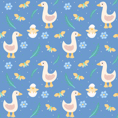 seamless pattern with birds
