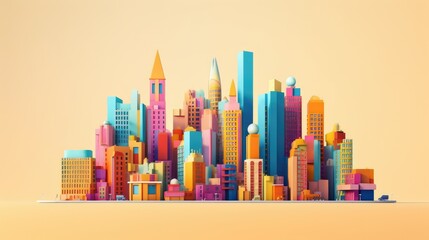 Obraz premium Colorful urban architectural complex