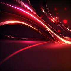 abstract futuristic background with glowing neon moving high speed wave lines and bokeh lights. Data transfer concept Fantastic wallpaper, created with Generative AI