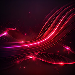 abstract futuristic background with glowing neon moving high speed wave lines and bokeh lights. Data transfer concept Fantastic wallpaper, created with Generative AI