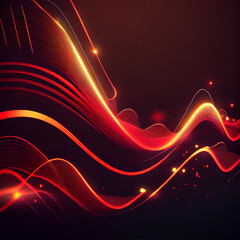 abstract futuristic background with glowing neon moving high speed wave lines and bokeh lights. Data transfer concept Fantastic wallpaper, created with Generative AI