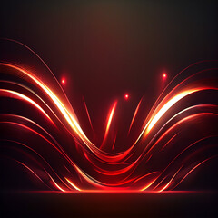 abstract futuristic background with glowing neon moving high speed wave lines and bokeh lights. Data transfer concept Fantastic wallpaper, created with Generative AI
