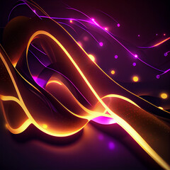 abstract futuristic background with glowing neon moving high speed wave lines and bokeh lights. Data transfer concept Fantastic wallpaper, created with Generative AI