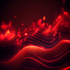 abstract futuristic background with glowing neon moving high speed wave lines and bokeh lights. Data transfer concept Fantastic wallpaper, created with Generative AI