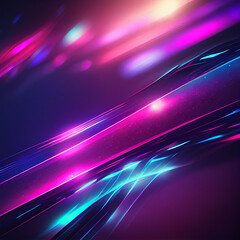 abstract futuristic background with glowing neon moving high speed wave lines and bokeh lights. Data transfer concept Fantastic wallpaper, created with Generative AI