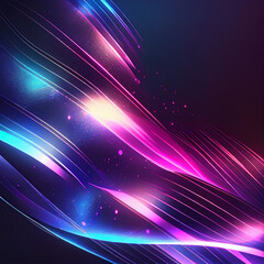 abstract futuristic background with glowing neon moving high speed wave lines and bokeh lights. Data transfer concept Fantastic wallpaper, created with Generative AI