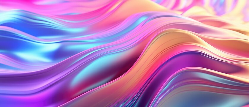 Flowing Colorful Tin Foil Background