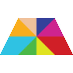 Multi Color pastel, rainbow vector texture in style. Beautiful illustration with trapezoid. Backgrounds for mobile phones, laptops, photos, web, white background,