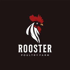 Elegant Rooster Head Logo for Branding