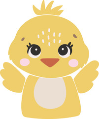 Farm animal isolted vector, Cute Animal chicken, Farm Clipart, Portrait animal vector, Baby animal element