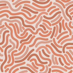 Comic wavy squiggle texture background. Curved waved stripes, lines seamless pattern.