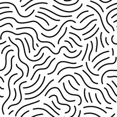 Comic wavy squiggle texture background. Curved waved stripes, lines seamless pattern.
