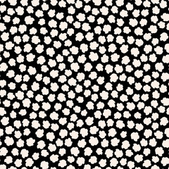 Abstract floral seamless pattern in retro style. Simple surface design with abstract small flowers