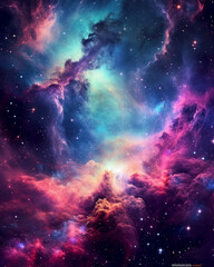 Fototapeta na wymiar Nebula Igniting : Generative AI