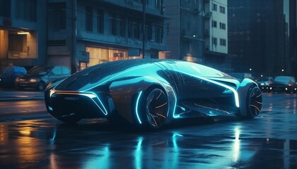 Futuristic car, generative AI
