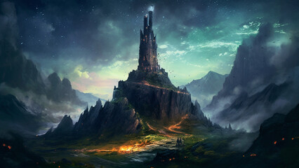 Mountainous Mages Keep : Generative AI