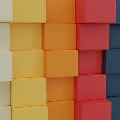 3d rendered colorful cube perfect for background or wallpaper