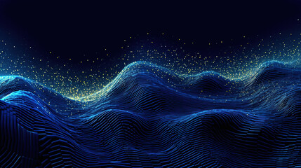 Naklejka premium Abstract linear waves pattern background
