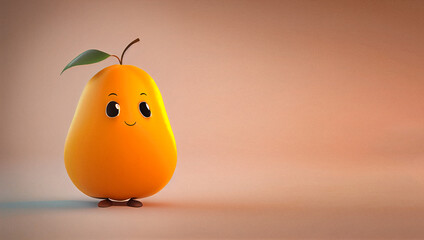 Cute Cartoon Mango Character