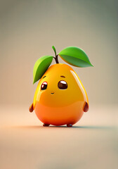 Cute Cartoon Mango Character