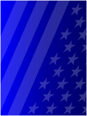 Abstract American flag blue background.
