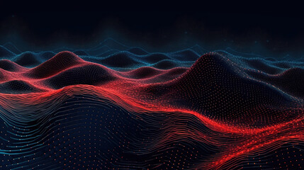 Naklejka premium Abstract linear waves pattern background