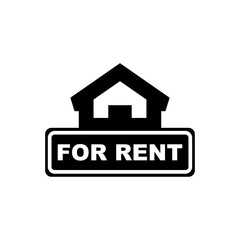 Real estate property for rent sign logo design