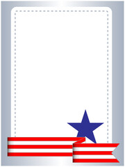 American frame with US flag symbols design template.