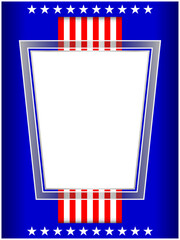 American abstract flag border frame with empty space for your text.	
