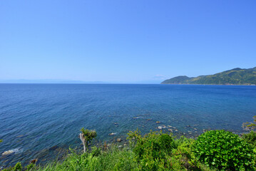 豊かな自然を携えた伊豆半島の複雑な海岸線 静岡県西伊豆町