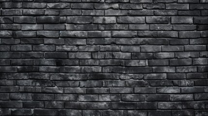 The Art of Simplicity: Black Painted Brick Wall. Generative AI

