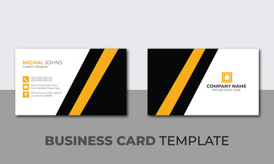 Modern presentation card with company logo. Visiting cards for business and personal use. 