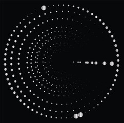 beautiful elegant circular star dots pattern sun floral design silver color texture vector eps mandala