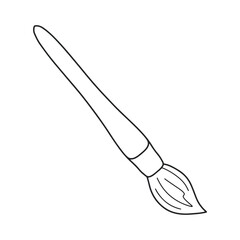 Paintbrush vector icon. Element for drawing. School supplies. Art.