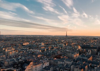 Fototapeta na wymiar Drone view of Paris