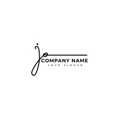 Jo Initial signature logo vector design