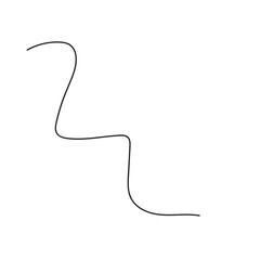 cable line isolated on black