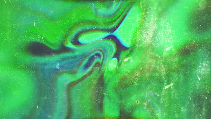 green holographic liquid with tints