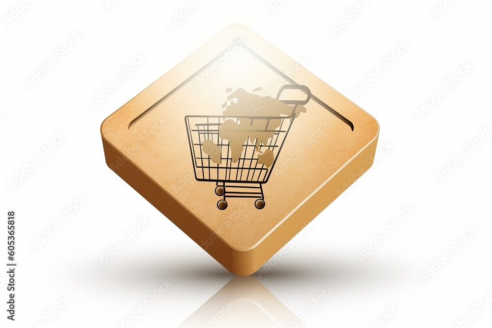 Poster e commerce icon isolated on white background. generated by ai.