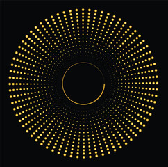beautiful elegant circular star dots pattern sun floral design golden color texture vector eps mandala