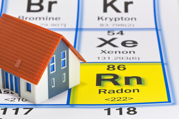 The danger of natural radon gas in our homes - concept with the
